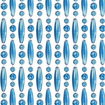 Vliegengordijn kralen blauw transparant 90x210cm